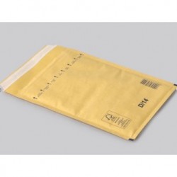 Polsterēta aploksne ar burbuļplēvi D/14, 200x275+50(180x265)mm, dzeltena