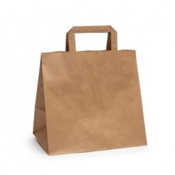 Papīra maisiņš ar rokturiem, 260x170x250mm, 80g/m2, 11.1 l, brūns
