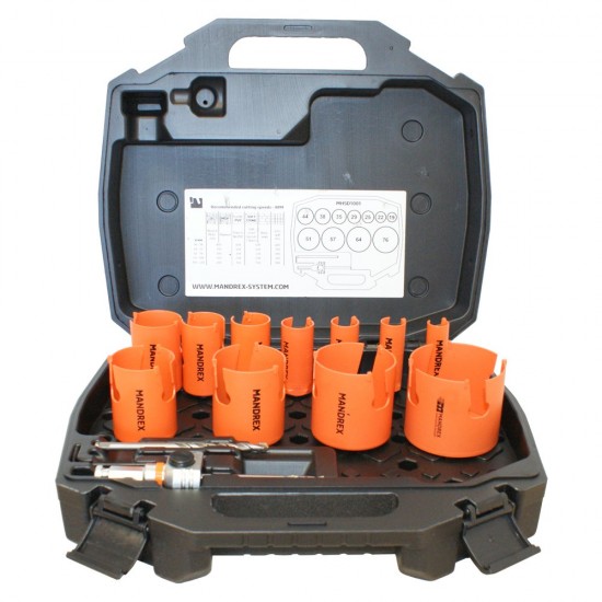 Daudzfunkcionlu kroņurbju komplekts MXqs Mandrex MHSE1001D – Ø 22 - 83 mm
