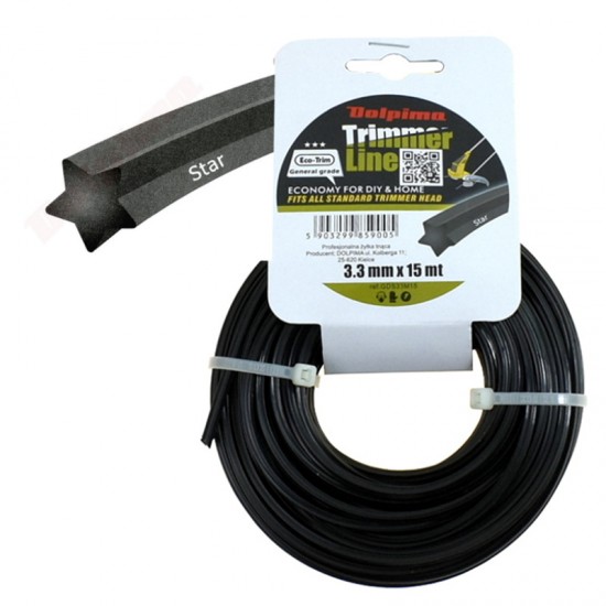 TRIMMER LINE STAR 3,3MM/ 15M TRIMMER LINE STAR 3,3MM/ 15M