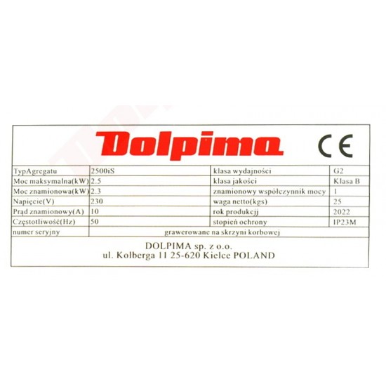 Invertora ģenerators R2500IS 2.5kW