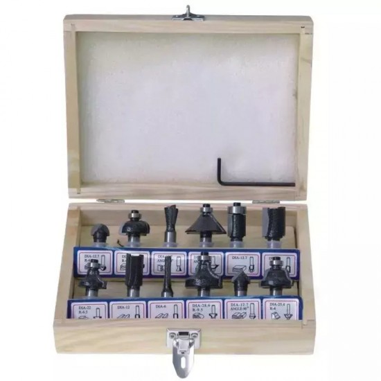 Profila frežu kokam komplekts ar karbidu, kats 8 mm, 12 gab.