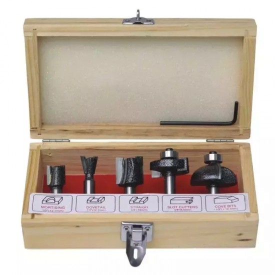 Profila frežu kokam komplekts ar karbidu, kats 8 mm, 5 gab. /