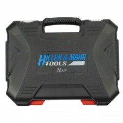 Muciņu atslegas kompl., CrV, 72 gab., 16 x 1/2”, 10x1/4