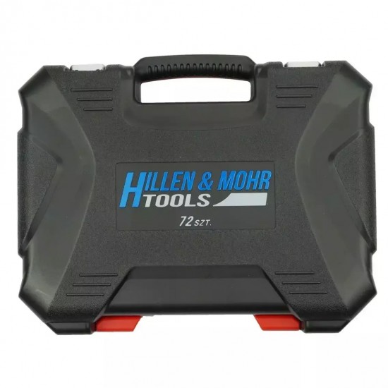 Muciņu atslegas kompl., CrV, 72 gab., 16 x 1/2”, 10x1/4