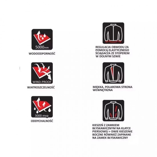 Jaka softshell, izmers: S, 96% poliestera + 4% elastana