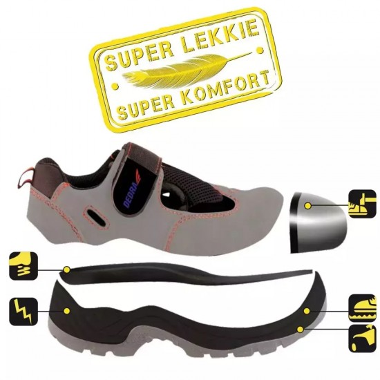 Drošas sandalesT2A, no adas, izmers: 47, kat. S1P SRC