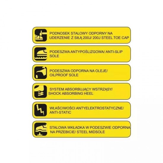 Droši zabaki T1A, no adas, izmers: 40, kat. S1P SRC