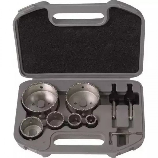 Urbju komplekts ar volframa karbida parklajumu, diam. 22, 28, 35, 44, 68, 73 mm, gipškartona plaksnem, flizem
BMC