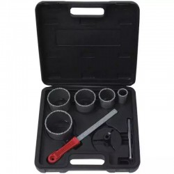 Komplekts urbšanas buvmaterialos, volframa karbida parklajums, diam. 33, 53, 67, 73, 83 mm
ar HM vili, BMC