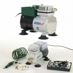 Krasošanas komplekts: mini kompresors, aerografs DED7470