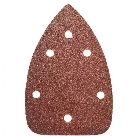 Trijsturveida slippapira paliktni ar caurumiem, 5 gab., gradacija 180#, mikroaku stiprinajums (Velcro), 140 x 140 x 80 mm