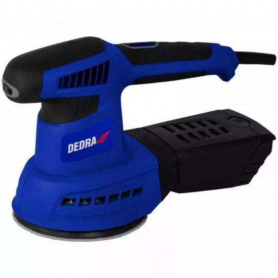 Ekscentra slipmašina DEDRA 430 W, 125 mm, 6 slippapira diski