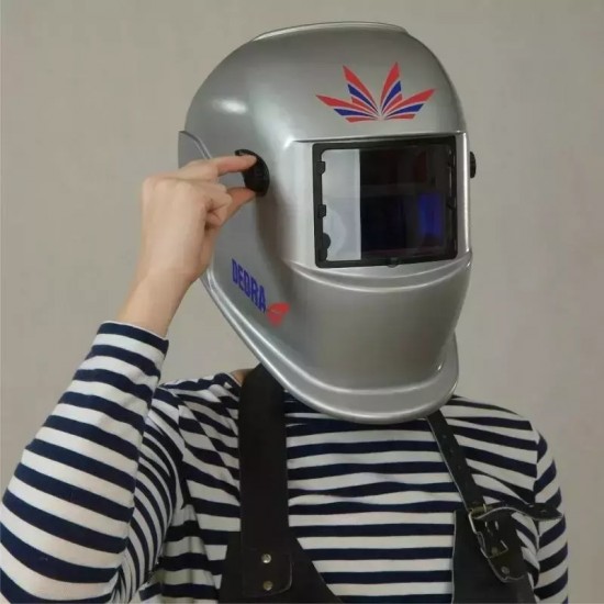 Metinašanas aizsargmaska, pašaptumšojoša, 2 sensori, 2 funkcijas: slipešana/metinašana