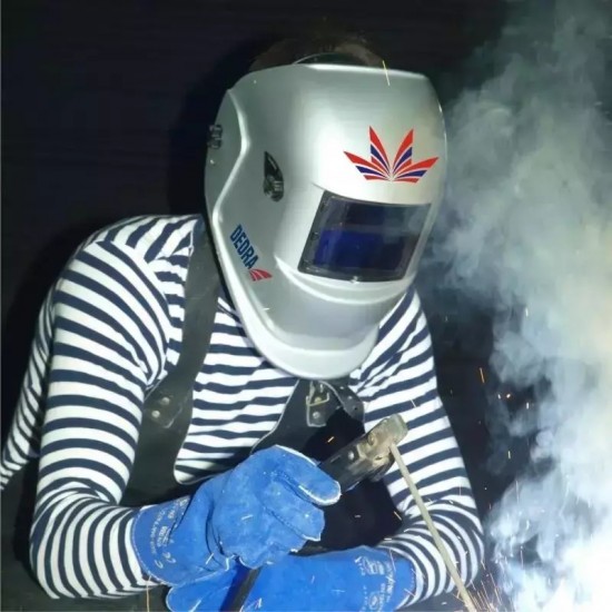 Metinašanas aizsargmaska, pašaptumšojoša, 2 sensori, 2 funkcijas: slipešana/metinašana