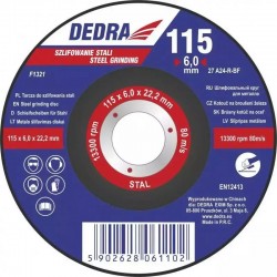 Dedra disks 125x6,0x22.2 terauda slipešanai