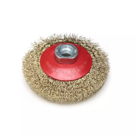 Diskveida stieplu birste ar misina parklajumu, DEDRA 100mm, vitne M14