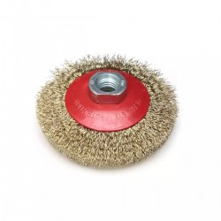 Diskveida stieplu birste ar misina parklajumu, DEDRAv115mm, vitne M14