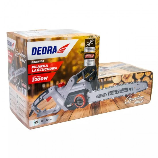Elektriskais ķēdes zāģis DEDRA DED8702, 2,2 kW, OREGON 40 cm