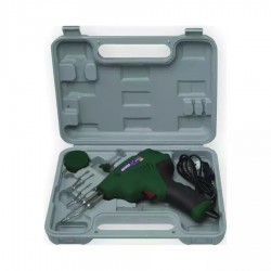 Transformatora lodamurs, 200 W, temp. regulešana, A: 70–2000 °C, putuplasta griešana;B: 200–3500 °C, lodešana; C: 350–5000 °C, gravešana koka, LED, aksesuari, koferi