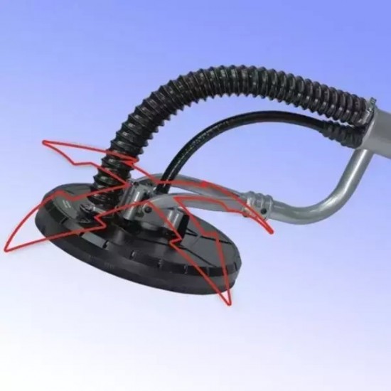 Slipmašina 710 W gipša virsmam, gar. 1,60 m (puteklu nosukšanas šlutene, rezerves piedzinas trose)