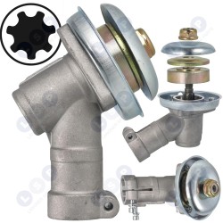 Leņķa zobrats krūmgriežiem, universāla caurule, 26 mm vārpsta, 7 nažu asmeņi (5903794711167)