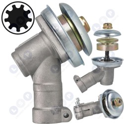 Leņķa zobrats krūmgriežiem, universāla caurule, 28 mm vārpsta, 9 griezēji (5903794711198)