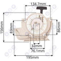 Startera starteris STIHL FS 120 200 250 BT FR (5903794700697)