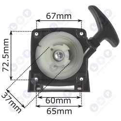 Starteris startera smalcinātājs NAC TT-BC5200 UR-BP508-260 krūmgriezis (5903794700826)