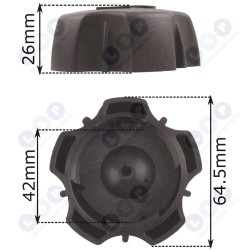 Degvielas tvertnes vāciņš NAC EINHELL AGROMA T375 T475 T575 T675 zāles pļāvējam (5903794701069)