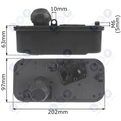 Degvielas tvertne BRIGGS & STRATTON 400, 450, 500, 550, CLASSIC, SPRINT, QUATTRO, Q45 zāles pļāvējiem, noņemama tvertne (5903794701113)