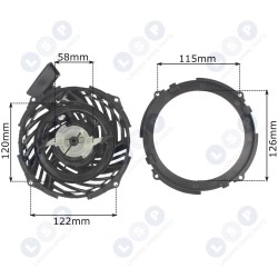 Starteris BRIGGS STRATTON 450E 500E 550E 575E 625E 650 zāles pļāvējam (5903794701144)