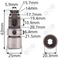 Bukse ar rullīšiem Bosch GBH 2-26 DRE, 1613100030 + 1617000598 (5903794701267)
