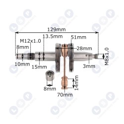 Stihl MS170 kloķvārpsta 8mm (5903794720411)