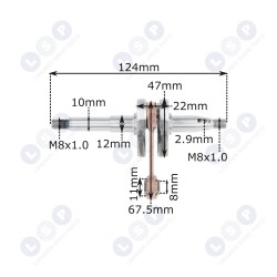 Kloķvārpsta zāģim NAC 2500 8mm (5903794730328)