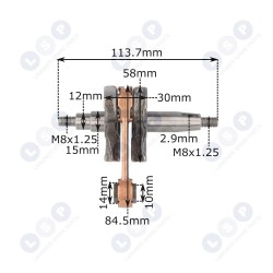 Kloķvārpsta ķīniešu benzīna trimmerim 44-5 10mm (5903794730366)