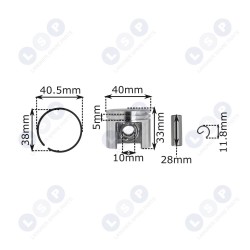 Virzuļa gredzenu tapa Stihl MS210 021 40mm 10mm (5903794730007)