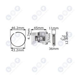 Virzuļa gredzenu tapas Stihl FS 38 45 55 34mm 8mm krūmgriezim (5903794730113)
