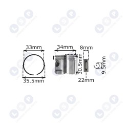 Virzuļa gredzenu tapas Stihl FS8 krūmgriezim (5903794730120)
