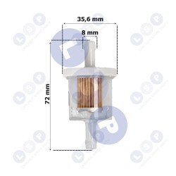 Degvielas filtrs Briggs 691035 Tecumseh zāles pļāvēja traktoram (5903794733664)