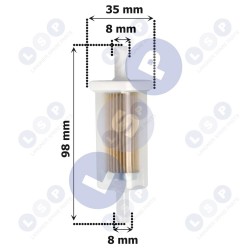 Degvielas filtrs Briggs 691035 John Deere traktora zāles pļāvējam (5903794734166)