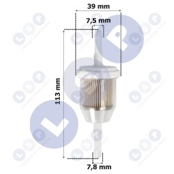 Degvielas filtrs JOHN DEERE, MCCULLOCH, MTD traktora dzinējam KOHLER 2505003 (5903794734173)