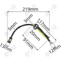 Degvielas padeves vads krūmgriezim ar vienvirziena vārstu un filtra šļūteni (5903794730946)