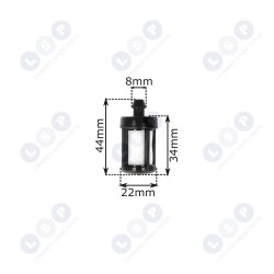 Degvielas filtrs Stihl MS210 230 250 motorzāģim 22mm (5903794730533)