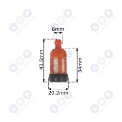 Degvielas filtrs Stihl MS210 230 250 motorzāģim 20mm (5903794730540)