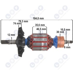 Āmurs rotors BOSCH GBH 5-38 D GSH 388 GBH5400 (5903794703889)