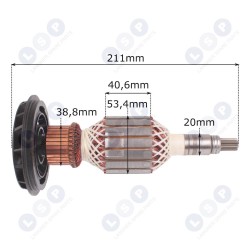 Ротор молотковый BOSCH GBH 11 DE GSH 11 E (5903794703940)