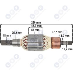 Ротор молотковый BOSCH GSH 27, 1614011091 (5903794703957)
