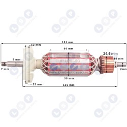Ротор BOSCH GWS15-125 CI CIE GWS17 1607000V35 (5903794704039)