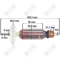 Тип ротора BOSCH GWS 9-115 GWS 9-125 GWS 880 (5903794704176)